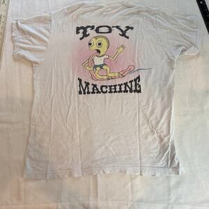 Toy Machine Ed Templeton Alien Graphic T Shirt Medium White Skateboard Skate Tee